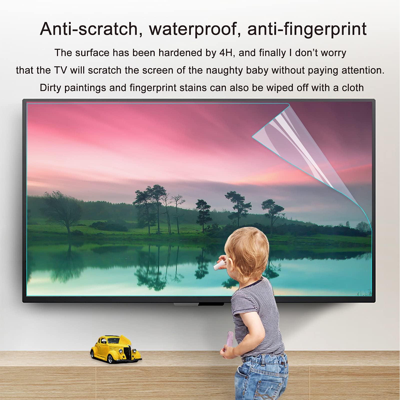 Ochrona ekranu TV, TV Screen Protector For 32-52 Inch LCD LED Blue Light Blocking Film(40in(875x483mm))