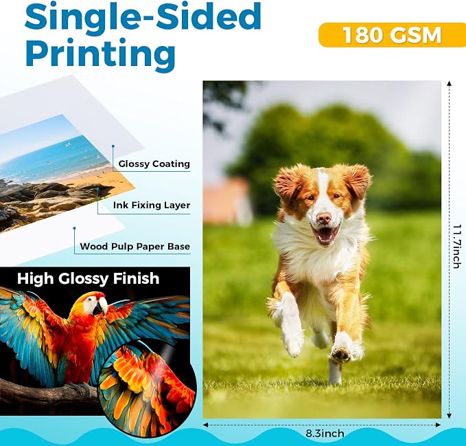 Papel Fotográfico Brillante MAQIHAN A4 20 Hojas miniatura 2