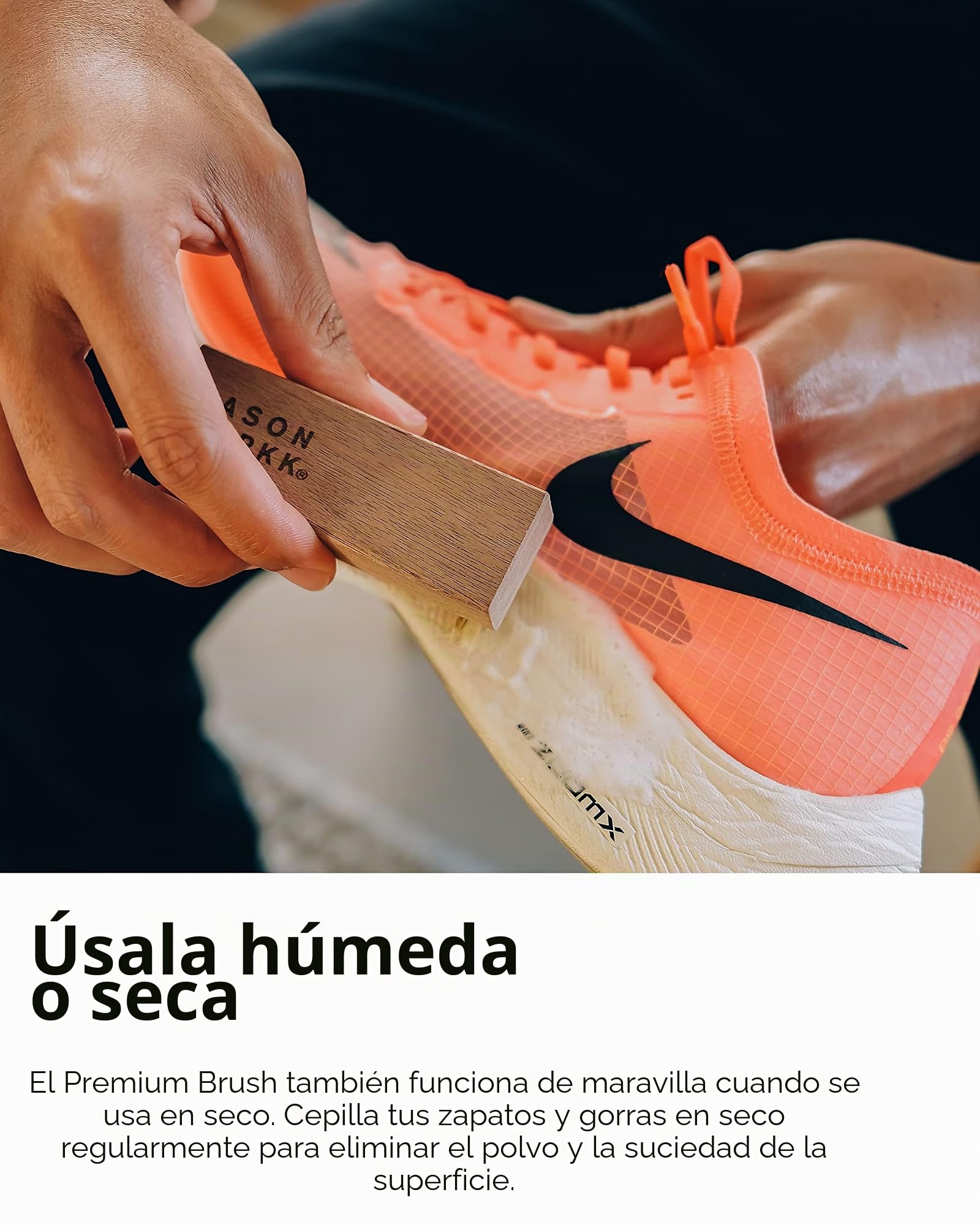 Jason Markk Cepillo para zapatos y limpiador profundo de 8oz/236 ml en set – para la limpieza y cuidado de zapatos y diversos materiales, morado, Einheitsgröße
