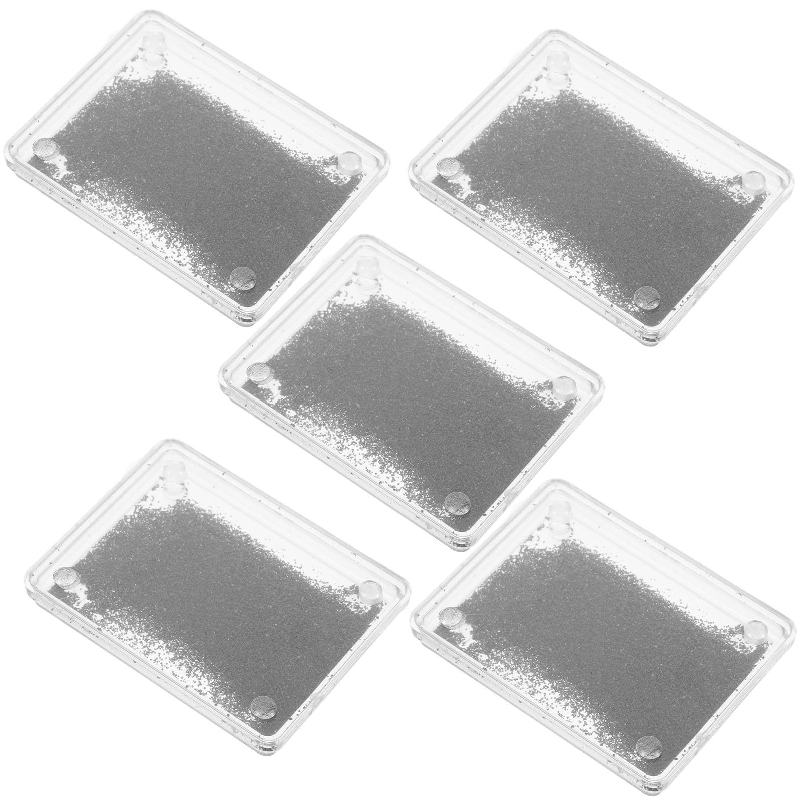 Eisenpulver Magnetisch Kinder 5 Stück Eisenspäne aus Kunststoff und Eisen für Schulunterricht mit Magnetfeld Präsentation und Magnetism Experimente