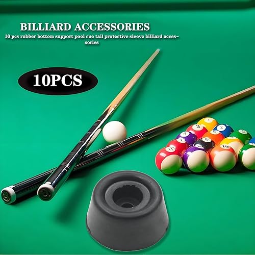 Miniatura 5 de 10 piezas de cubierta de base de goma para taco de billar con tornillos