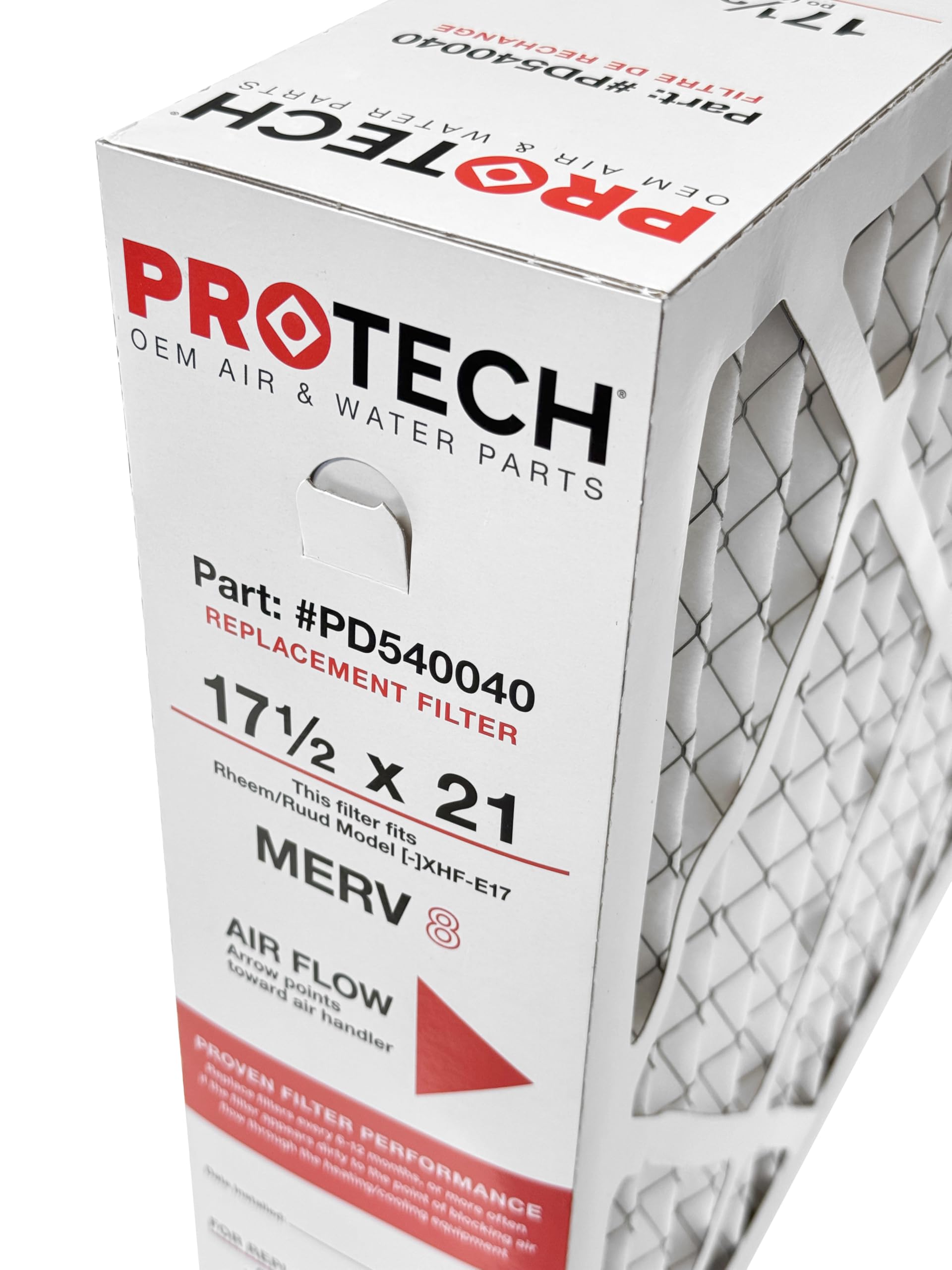 PROTECH PD540040 17.5 X 21 X 5 MERV8 Media Filter, Case of (2 