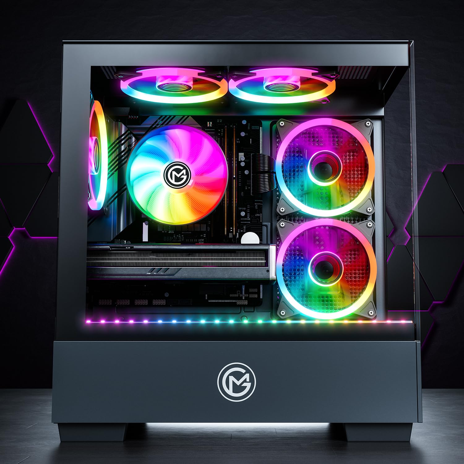 GameMachines Evolv - Gaming PC - AMD Ryzen 7 5700X - AMD Radeon RX 9060-1TB SSD - 16GB DDR4 - W-LAN - Win 11 Pro