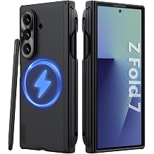 Nillkin Frosted Shield Samsung Galaxy Z Fold 7 Magnetic Case, with S Pen Holder & Pen & Hinge Protection Slim, Compatible with Magsafe, Protective Case for Galaxy Z Fold 7 5G Black