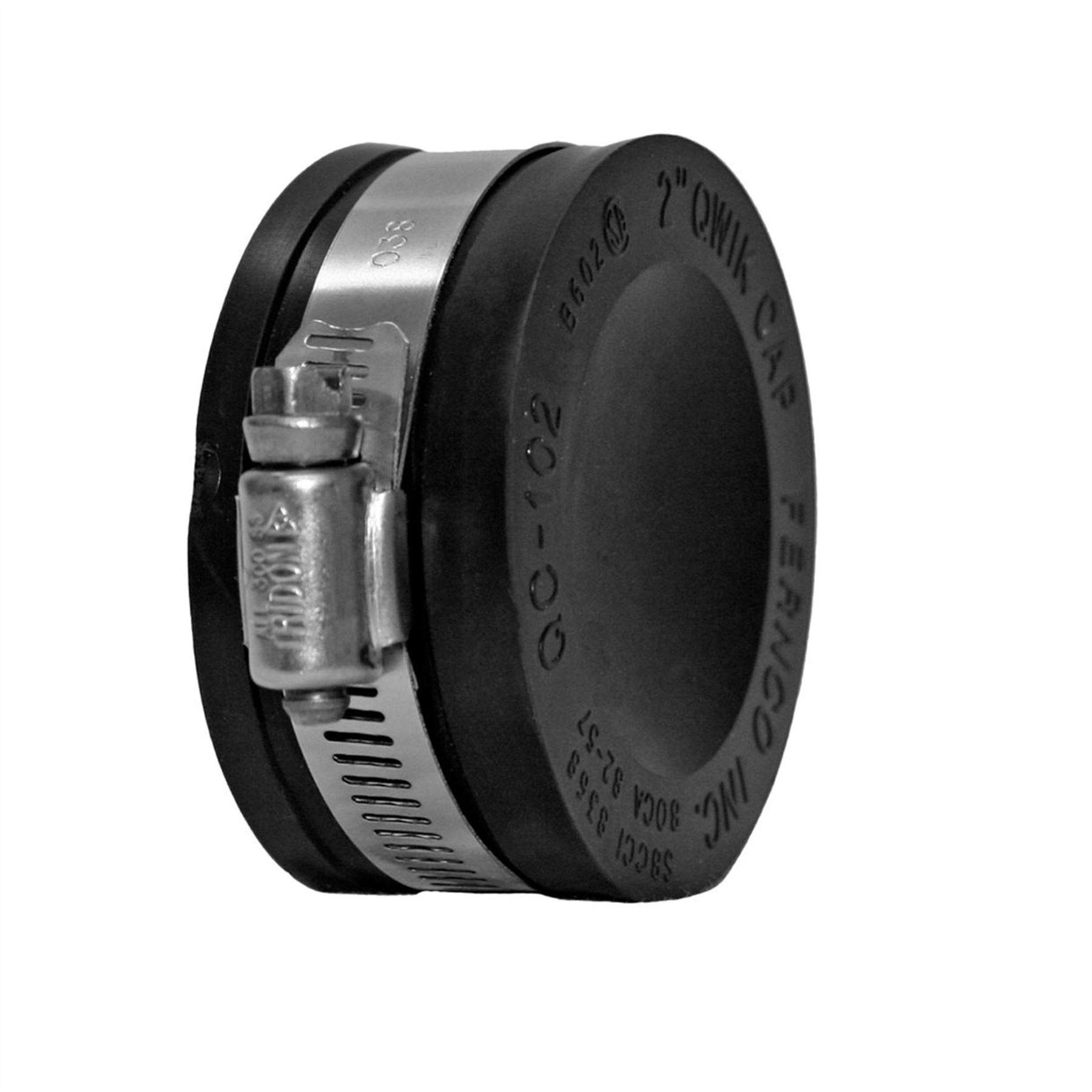 Eazy Connector End Cap 3"" Pond Pipe Fitting, Black, 3 inches - Image 2