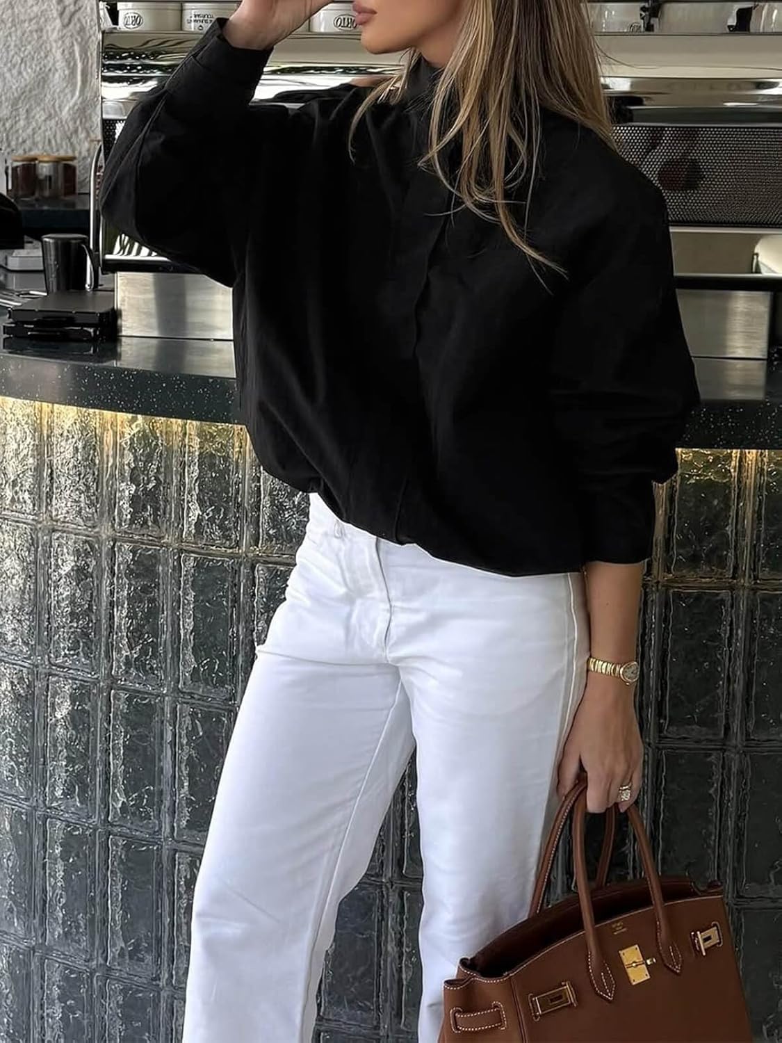 Yousify Womens Casual Lightweight Jackets Hooded Windbreaker Jacket Sun Protection Coat Spring Outerwear - Image 3