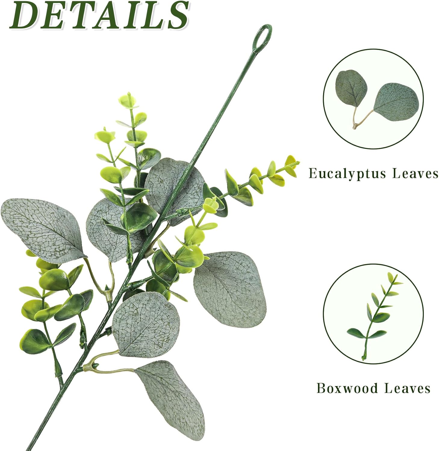 2 Pcs Eucalyptus Garland,5.9 FT Artificial Greenery Garland Fake Vines Flower Garlands for Wedding Table Centerpieces Arch Indoor Outdoor Wall Backdrop Decorations - Image 3