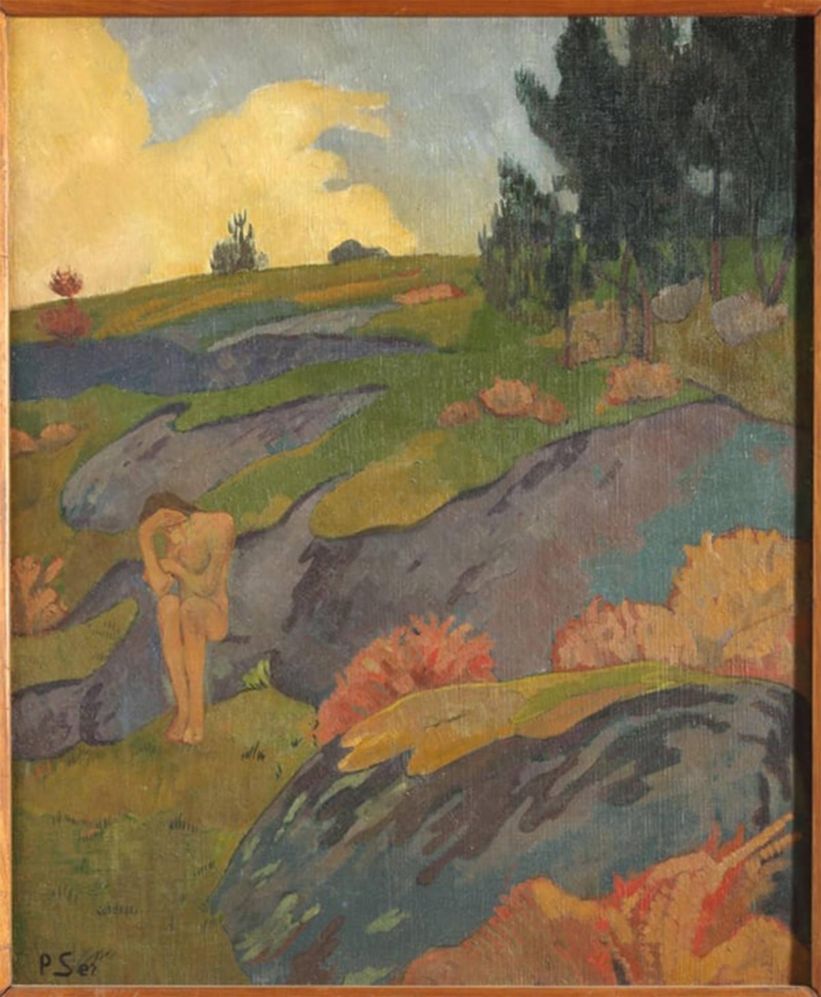 POSTERIIk Famous Modern Artwork Art Mural Breton Eve or Melancholy by Paul Sérusier Oil Paintings Pictures for Home Decor 60x90cm