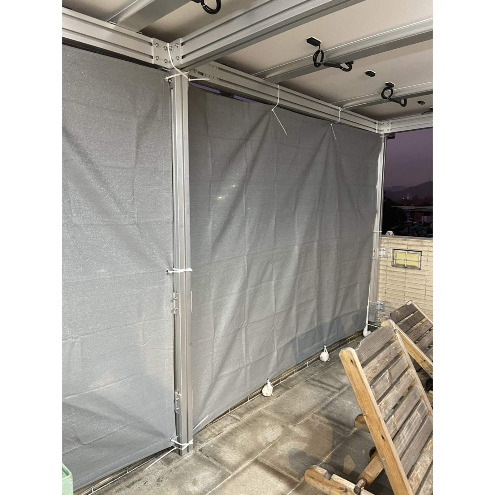Graues Schattiernetz 1x4 M – UV-Schutz & Winddicht – Für Pflanzen, Auto, Terrasse