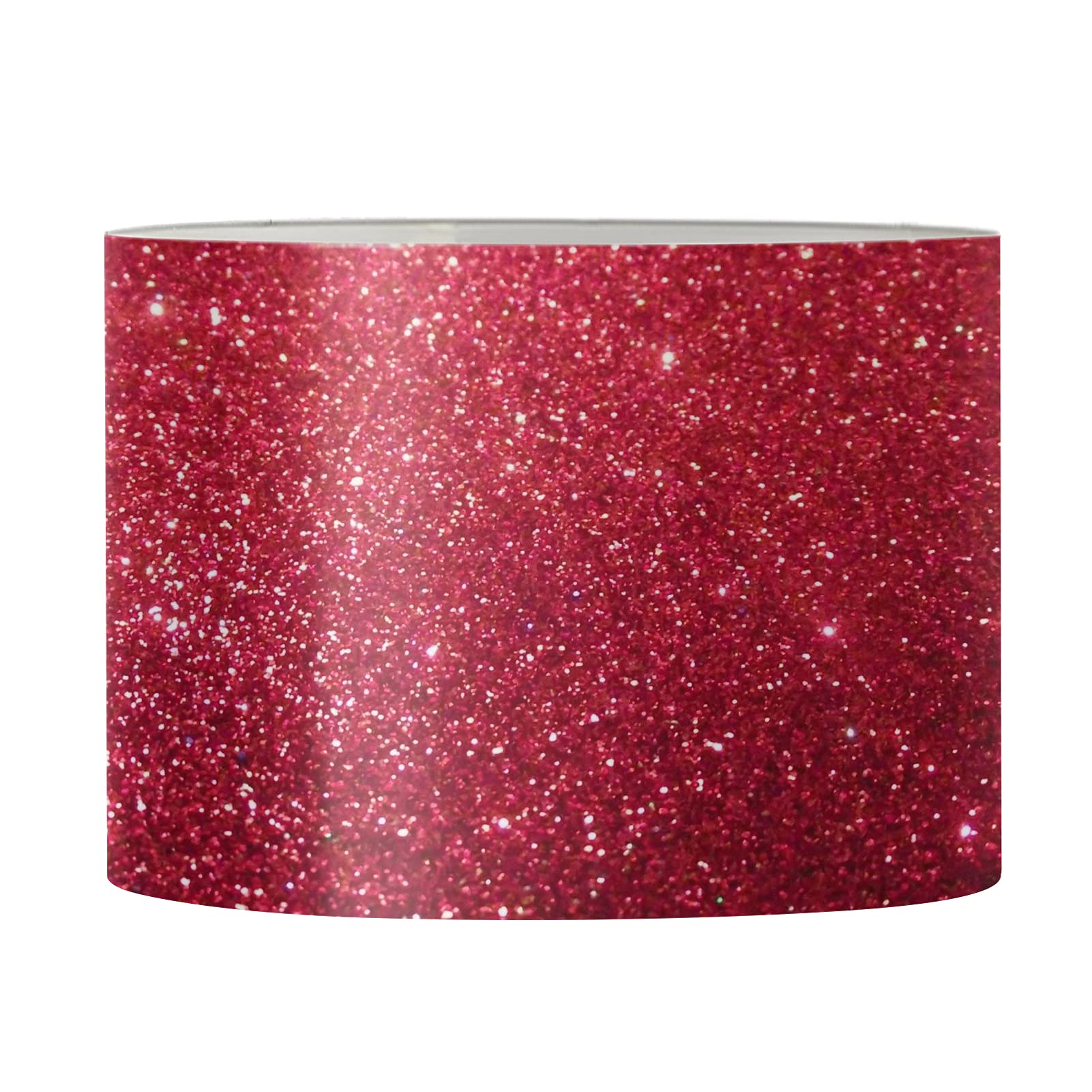 Jeiento Red Bling Drum Lampshade Home Decor Lightweight Lamp Shades Cover for Bedside Nightstand Lamp,Floor Light