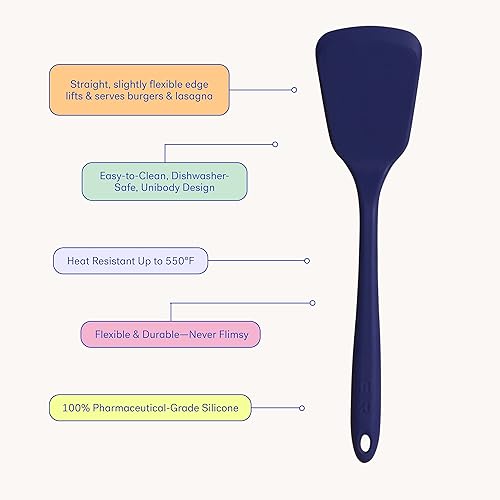 Miniatura 2 de GIR Get It Right - Espátula de silicona antiadherente resistente al calor para barbacoas y cocinas, levanta, voltea y transfiere artículos de