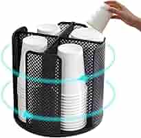 Portabicchieri Girevole 360° - Dispenser Per Bicchieri Di Plastica E Carta - Foto 8