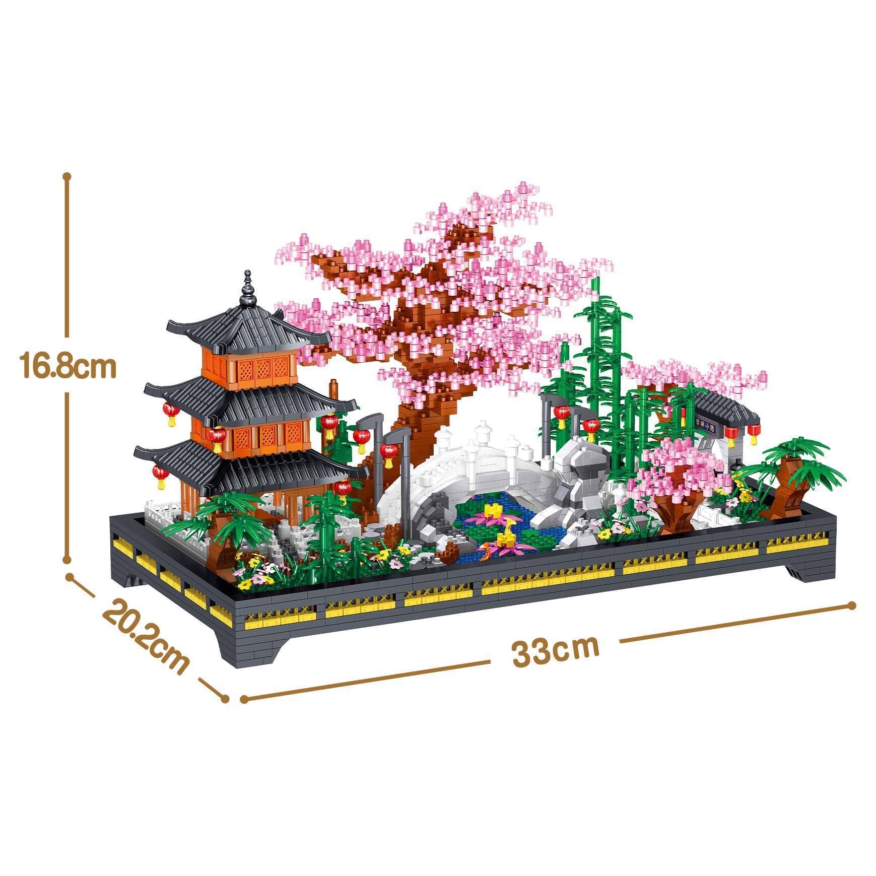 JVAVNE Zen Garden Mini Building Sets, Architecture Cherry Blossom Tree Building Model - Image 4