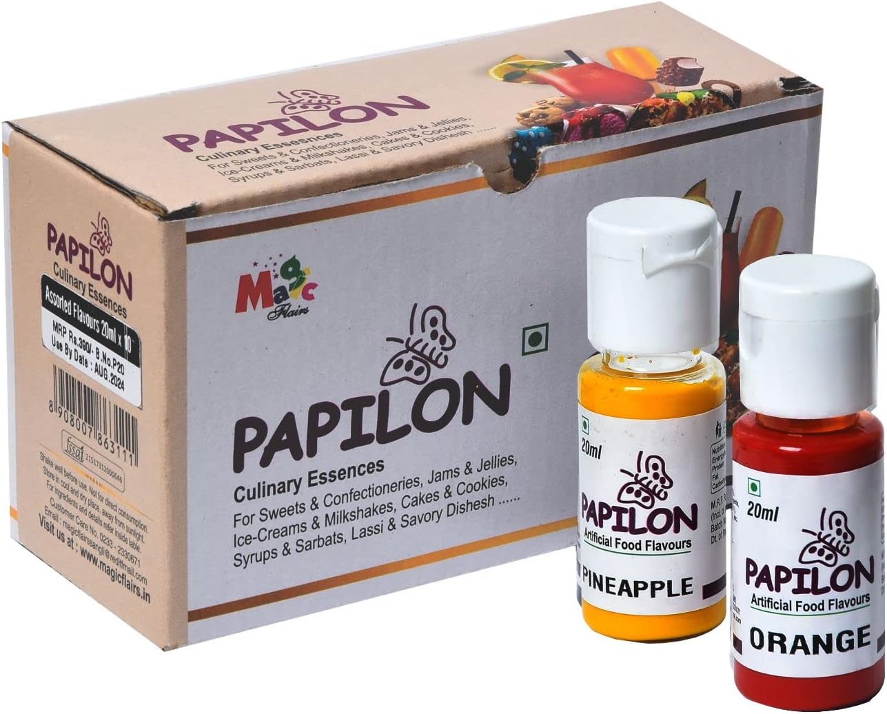 PAPILON Set of 6 Flavouring Emulsions of 20ml
