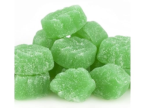 Bayside Candy Rebanadas de caramelo de hojas de menta verde gelatina (1 libra)