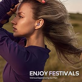 High Fidelity Concert Earplugs, Reusable Musicians Ear Plugs, 24dB Advanced Filter Technology Ear Protection for Music Festivals, DJs, Musicians