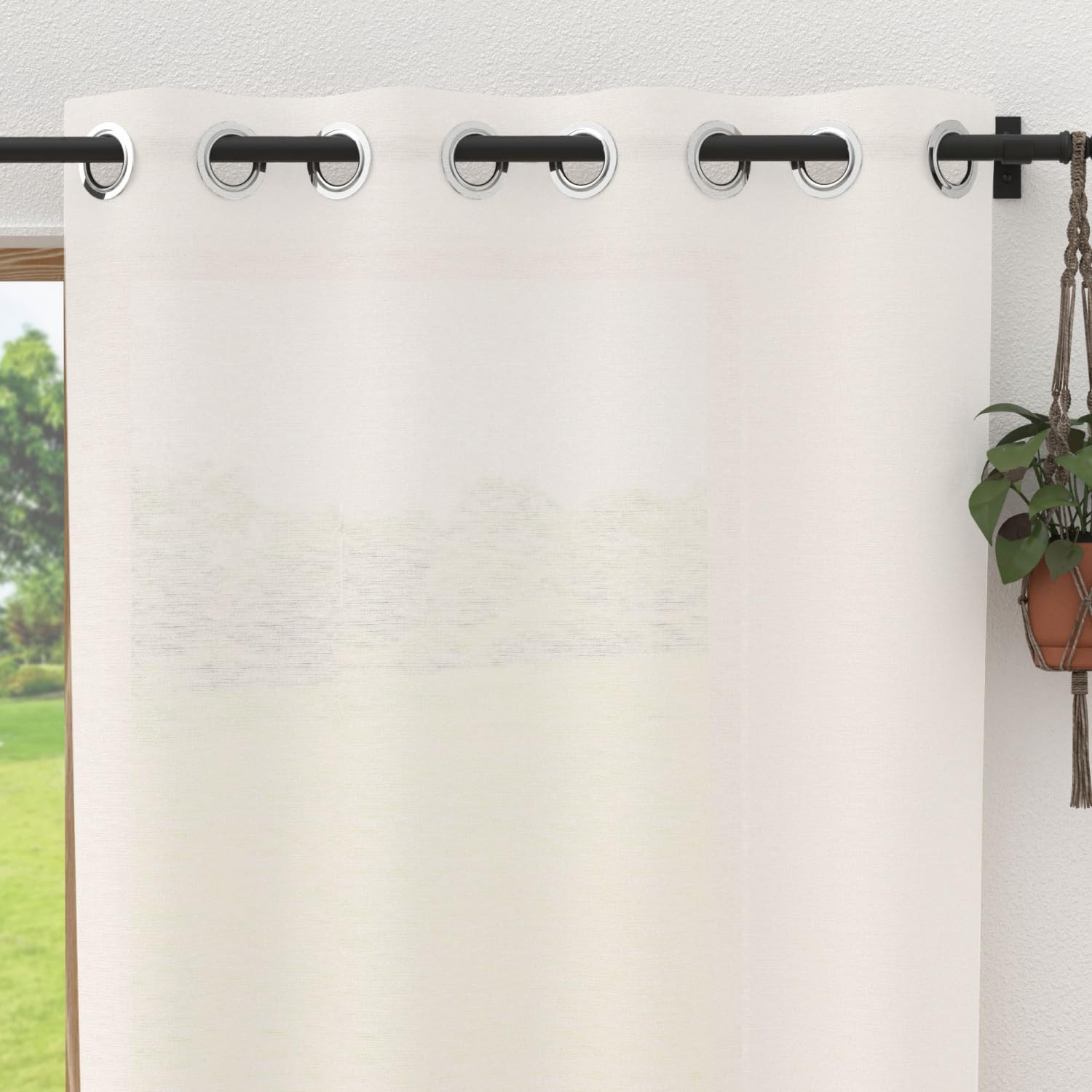 Soleil d'ocre Curtains and Curtains, White, 280 x 250 cm, W 98.4" x L 110.2" (1 Panels)
