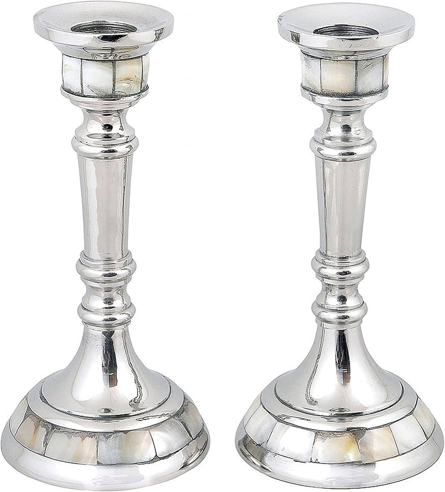 Amazon.com: Zion Judaica Exquisite Pearl Inlay Shabbat