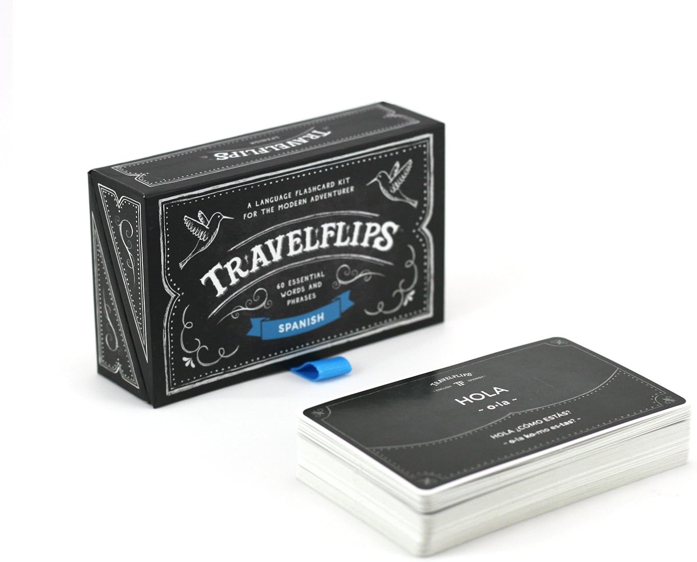 Spanish Flash Cards - Learn Spanish Language Vocabulary Words and Phrases - Basic Sentences for Beginners - Gift for Travelers, Kids, and Adults by Travelflips