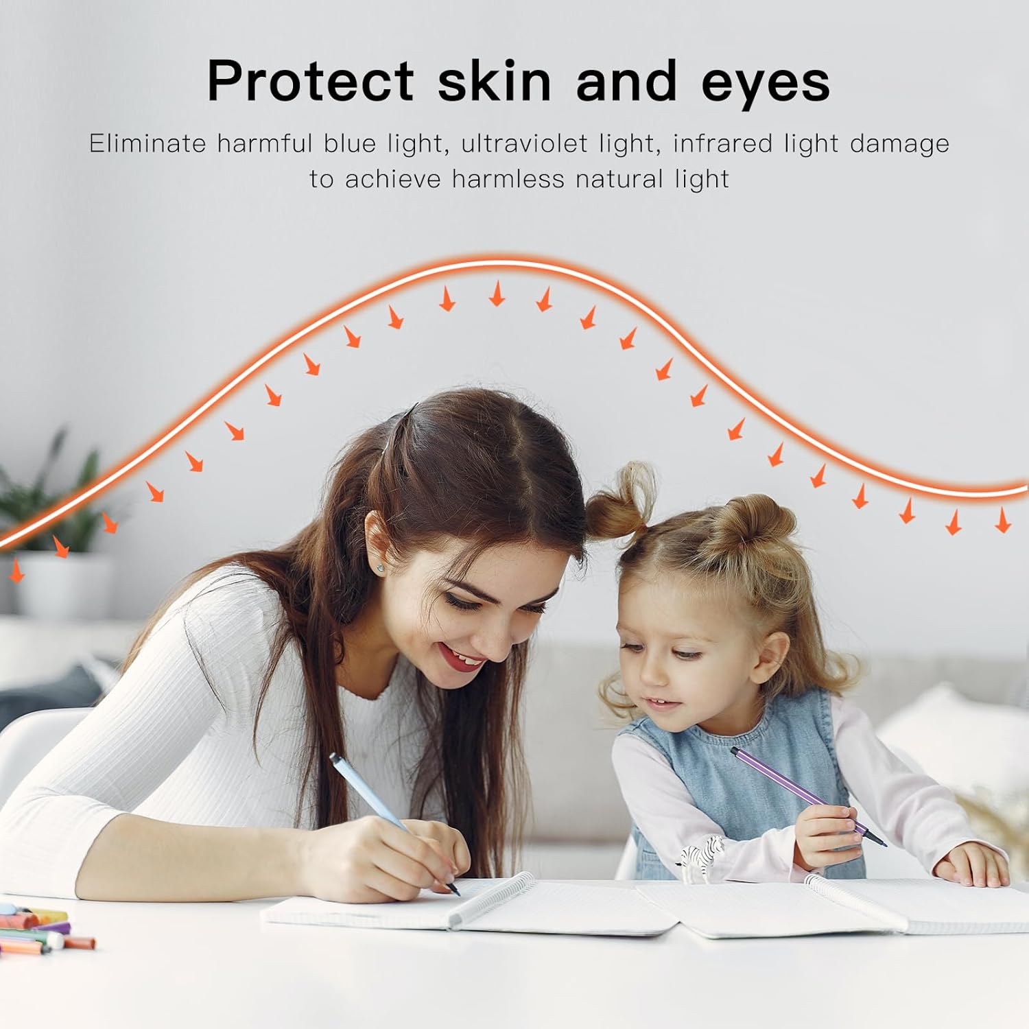 Full Spectrum Sun Light Bulb - G30 12W, Boosts Energy, Mood & Performance, Near-Perfect Color Rendering, Imitate Sunlight Indoors for a Happy Life, American Pry LED Beads,CRI of 98+, (6000K)