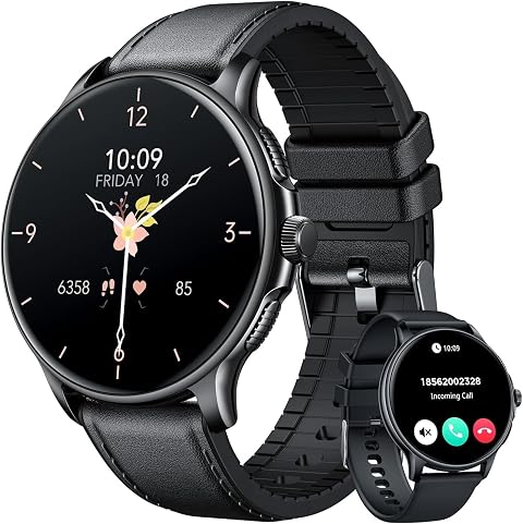 Orologio Smartwatch Uomo Smart Watch: 1.43" Intelligente Orologi con Chiamate Bluetooth Pressione Sanguigna SpO2 100+ Modalità Sport IP68 Impermeabile Contapassi Compatibile Tracker per iOS Android