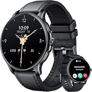 Reloj Inteligente Hombre Smartwatch con Llamadas: 1.43" Redondo AMOLED Display de Pulsometro Presion Sueño Arterial 100+ Modo Deportivo Podómetro IP68 Impermeable con Smartwatch para iOS y Android