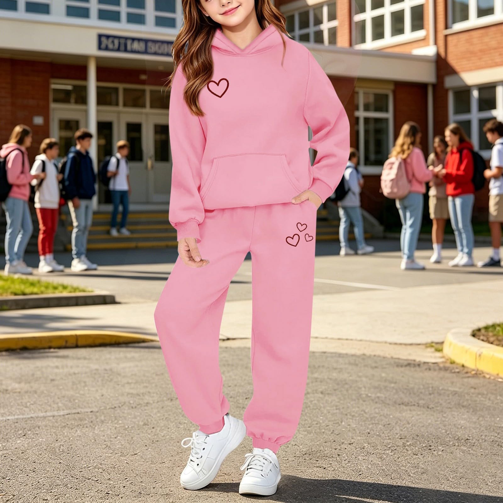 Generisch Trainingsanzug Kinder 164 Mädchen,Jogginghose Kinder 140 Rock
