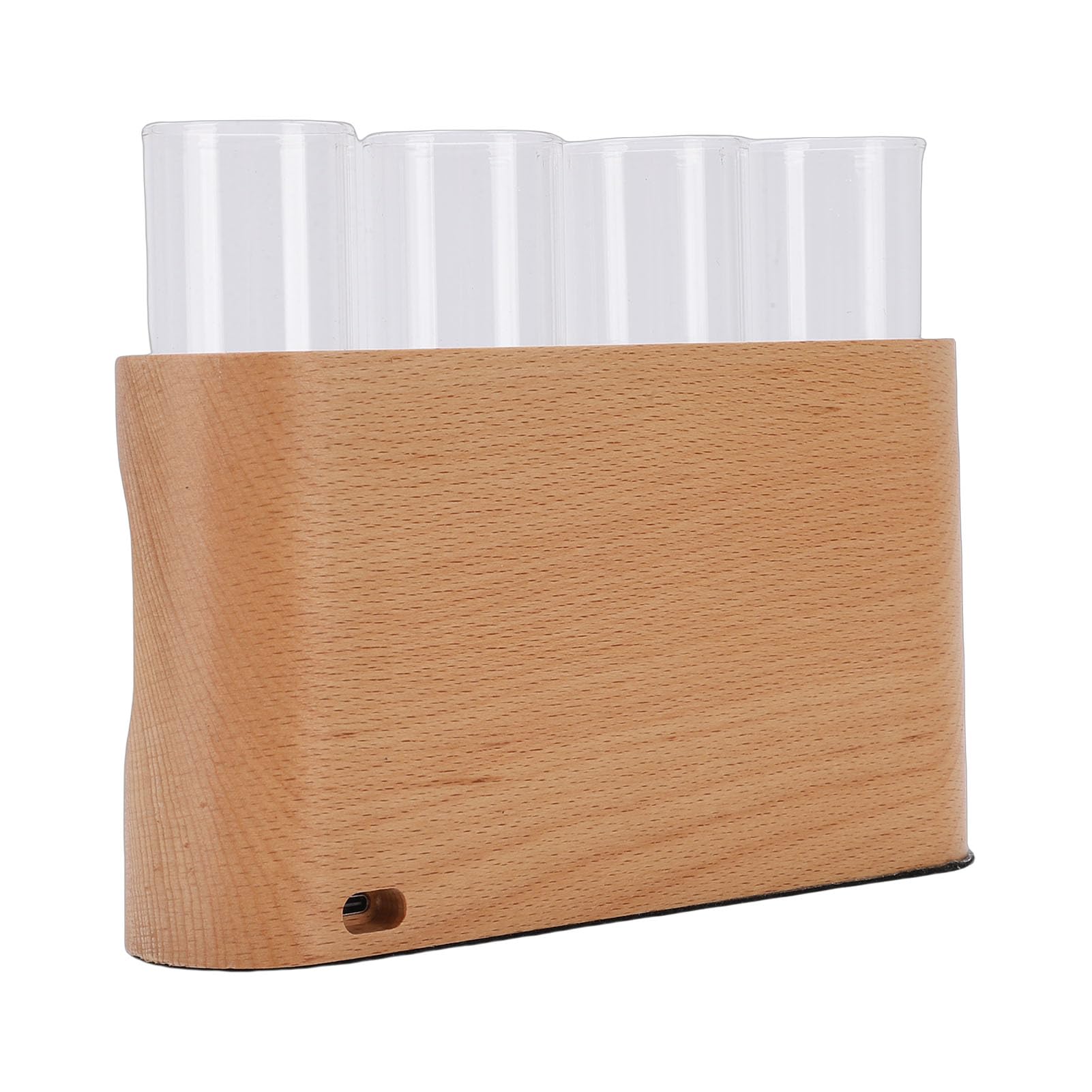 Tissting Station Propagation Plantes avec Support Bois 4 Tubes Verre Lumière LED 9 Niveaux,Pour Culture Hydroponique Décoration Maison Bureau Amateurs Jardinage Intérieur