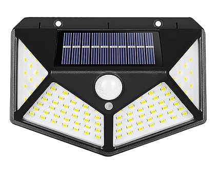 Vont 100 LED Bright Outdoor Security Lights with Motion Sensor Solar Powered Wireless Waterproof Night Spotlight for Outdoor/Garden Wall, Solar Lights for Home (Antique)