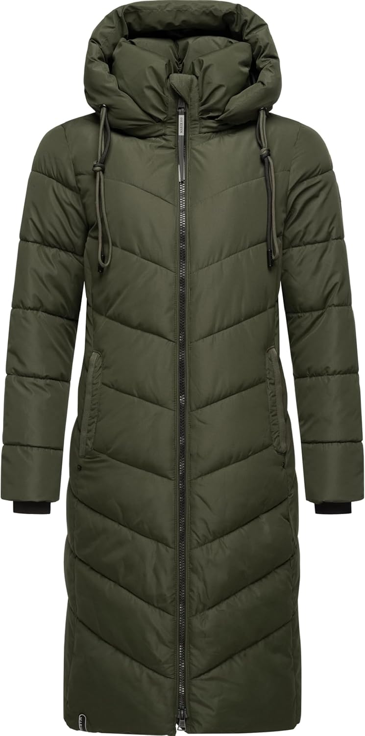 Marikoo Women’s Winter Jacket with Hood | Windproof & Weather-Resistant Jacket | Quilted, Puffy Coat | Sahnekatzii XIV XS-5XL