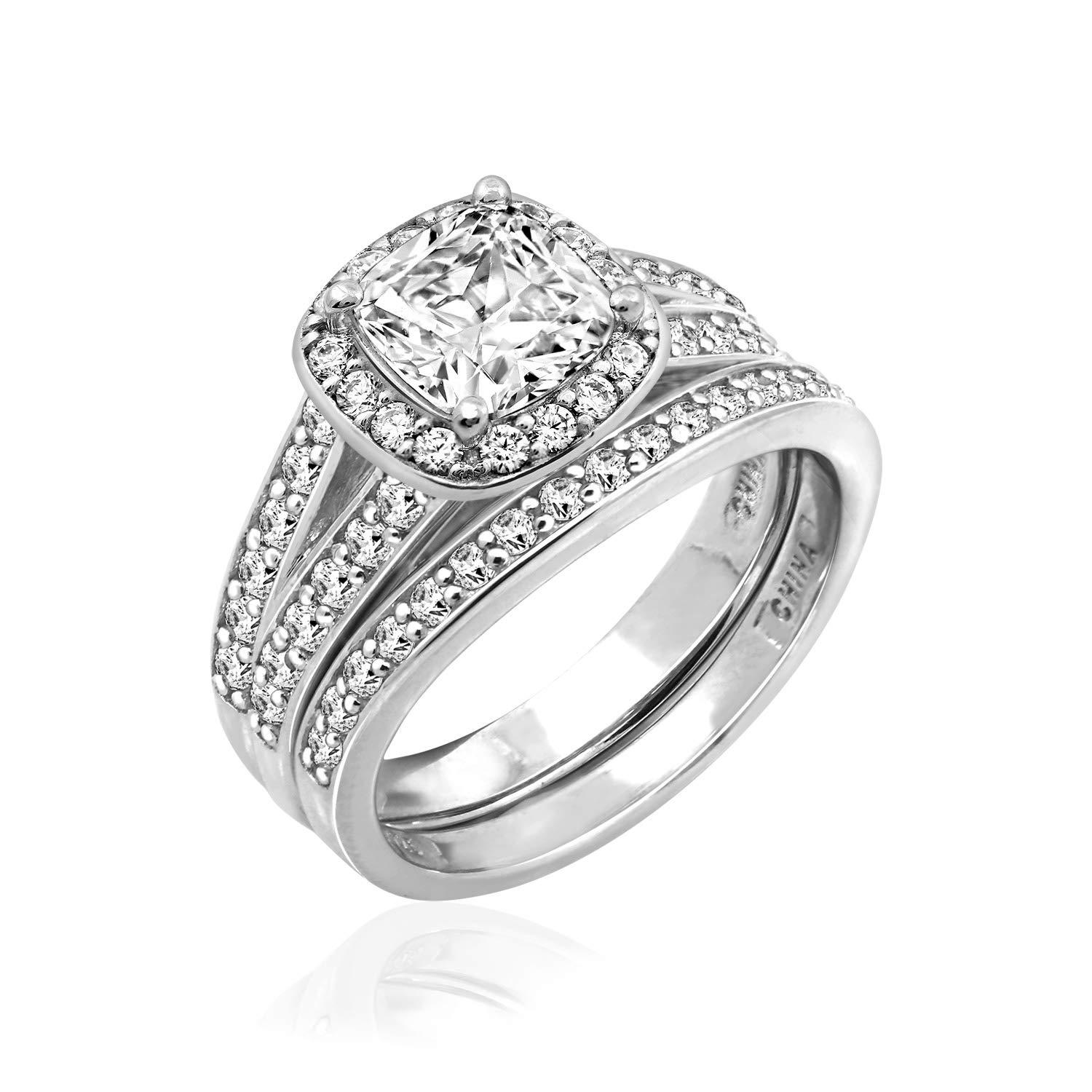 Amazon Collection Sterling Silver Platinum Plated Infinite Elements