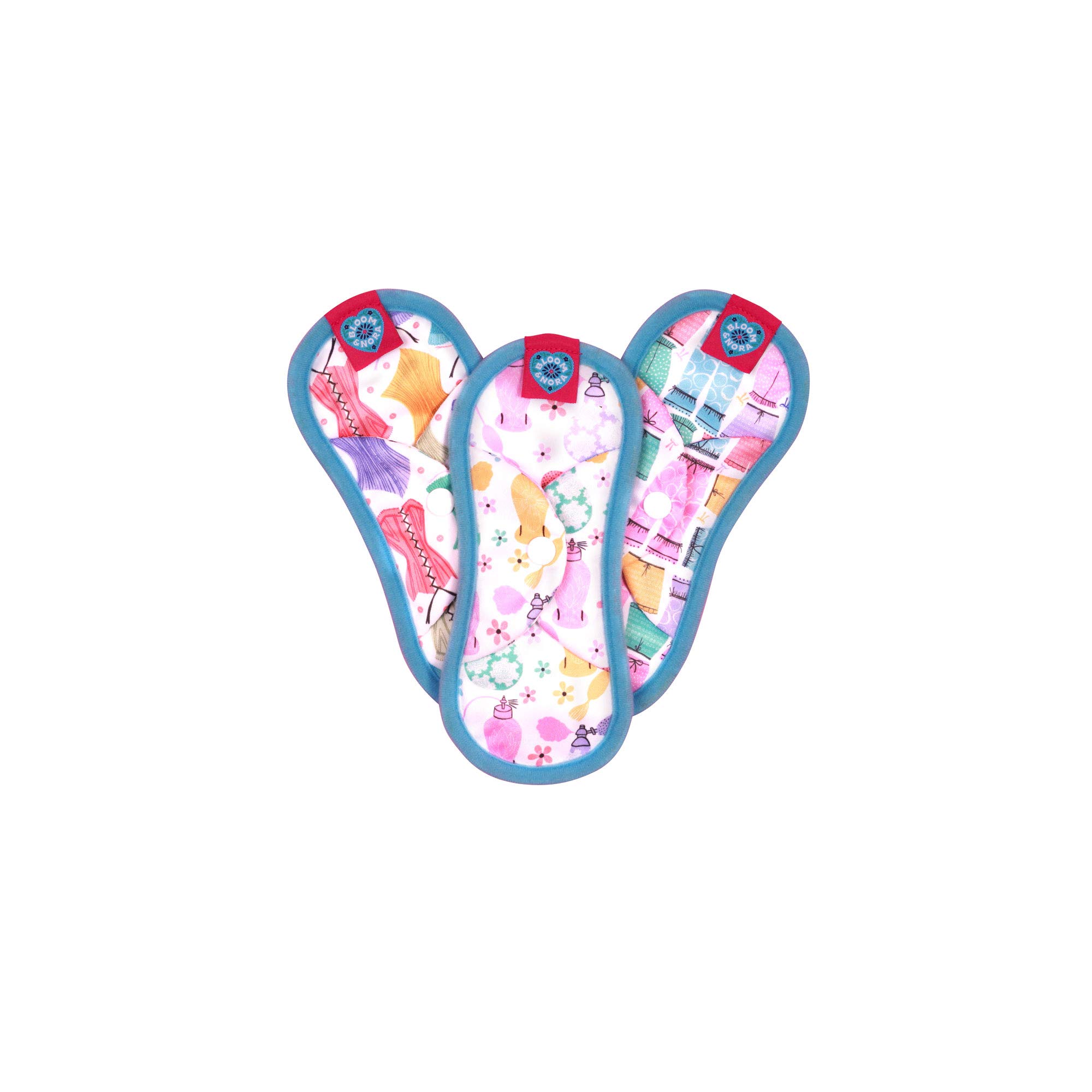 Bloom & Nora Reusable Sanitary Pads, Bloomers, Mini, 3 Pack