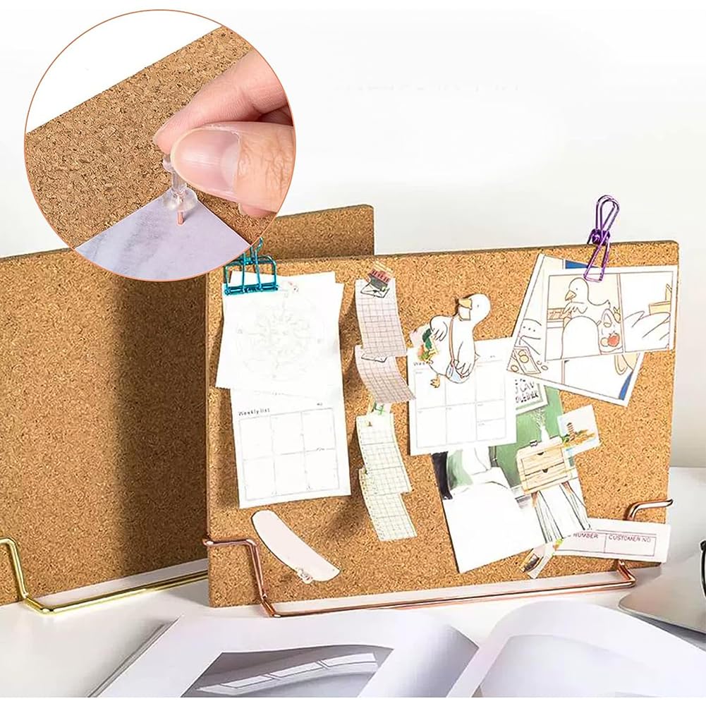 BENECREAT 12 PCS A4 Cork Sheets, 11.7x8.2 Inch Self Adhesive Cork Sheets, Rectangle Cork Board Tiles for Coasters, Wall Art, Bulletin Boards(5mm Thick)