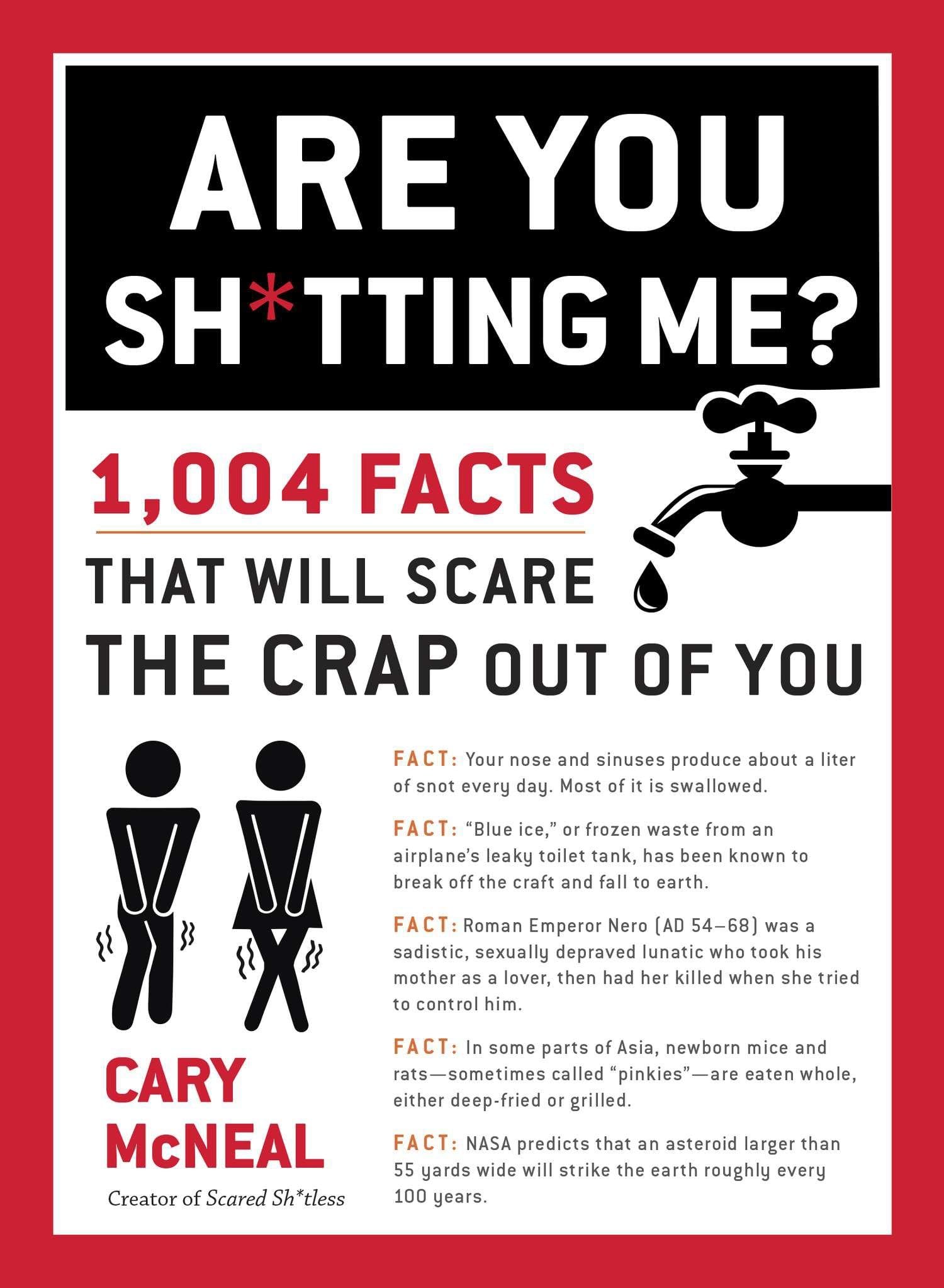 Are You Sh*tting Me?: 1,004 Facts That Will Scare the Crap Out of You Paperback – Illustrated, October 28, 2014