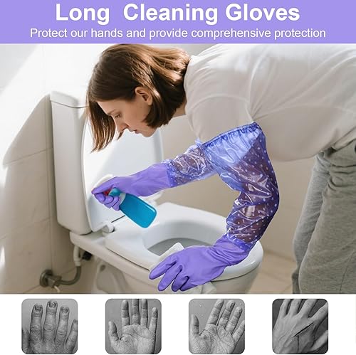 Miniatura 4 de XANGNIER Long Gloves for Cleaning Bathroom