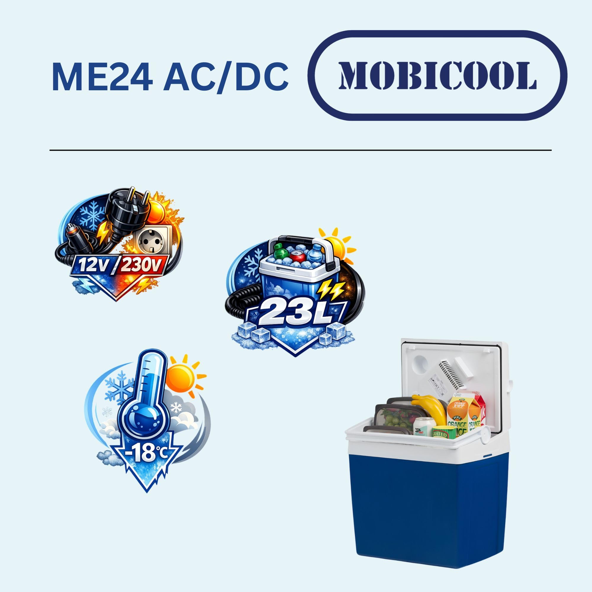 Mobicool ME27 Frigorifero Elettrico Portatile 26 Litri 12V 230V