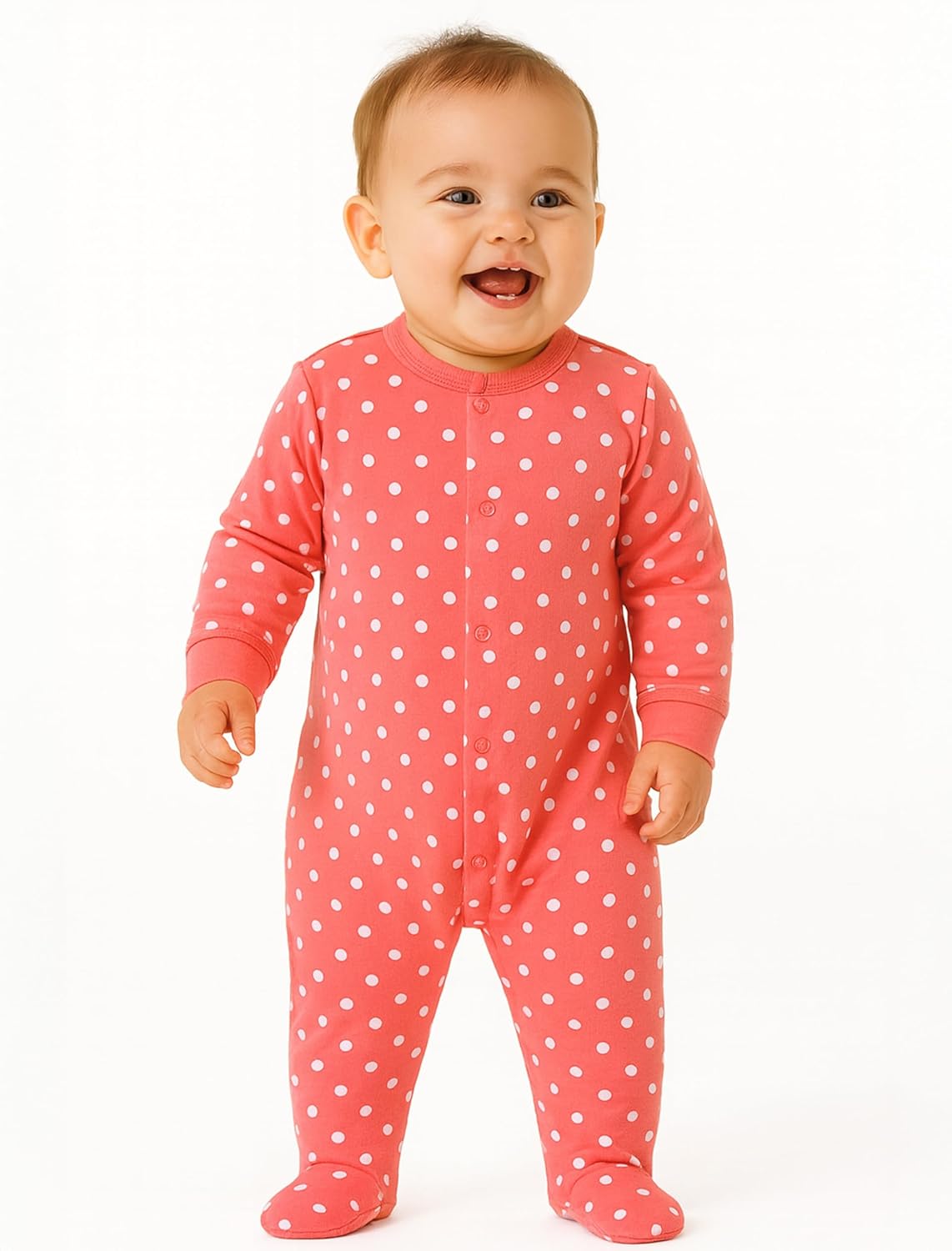 Baby Footie Bodysuits with Mittens - 3 Pack Infant Girls Boys Footie Rompers