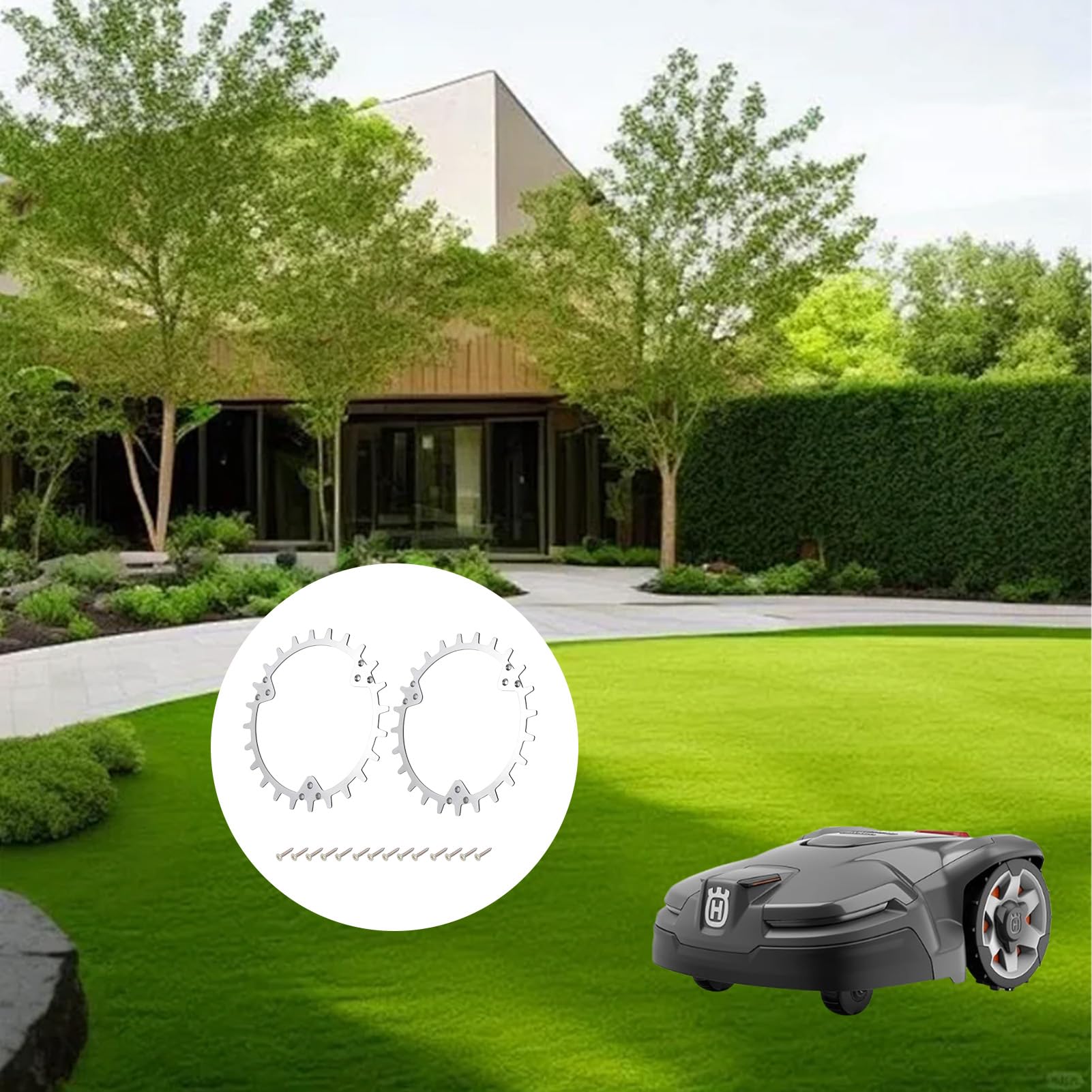 Chuancheng TLWH-02 - Punte antiscivolo per robot tosaerba Husqvarna Automower305/310/315, migliora l'efficienza di falciatura, prolunga la durata, 2 punte antiscivolo, 14 viti