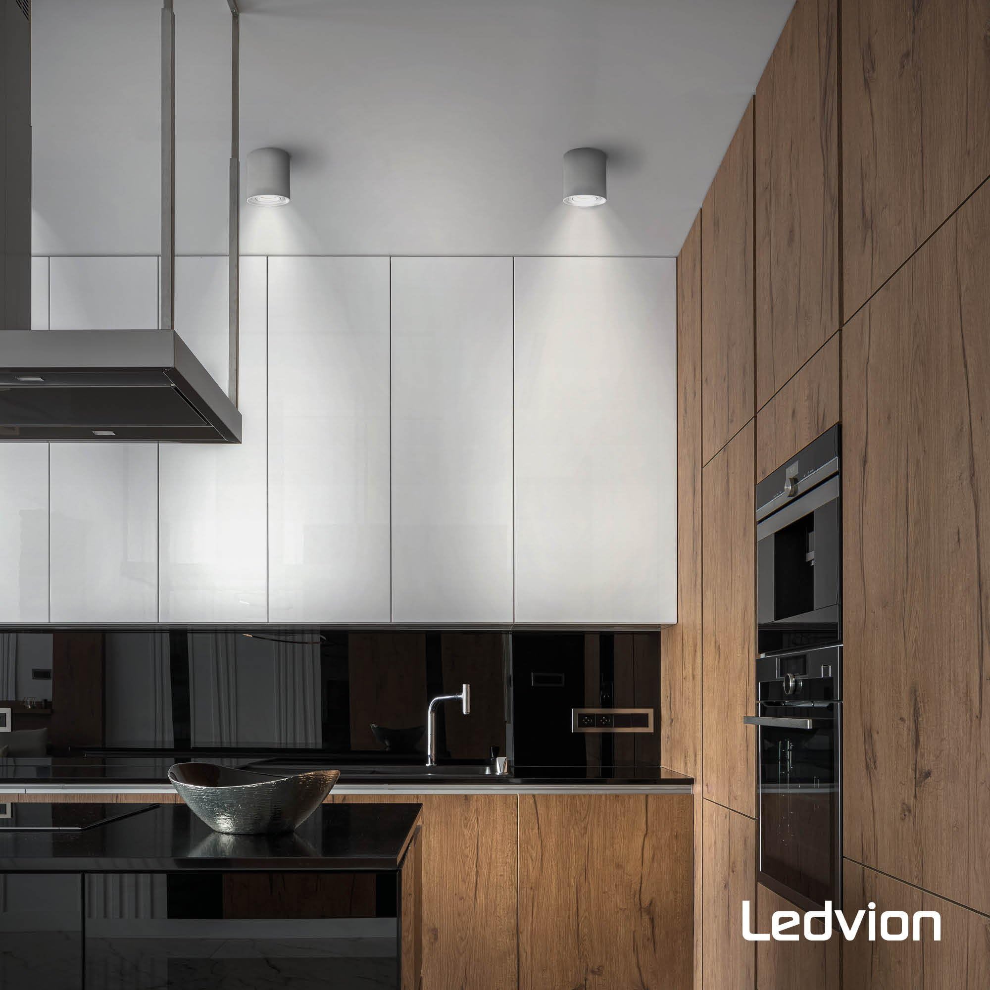 Ledvion - 10X Spots LED GU10 Dimmables Dim-Warm, 5W, 2200-3000K, 345 Lumens, Verre Complet, Économe en Énergie