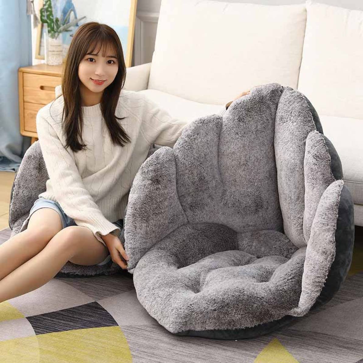 Amazon｜座椅子 クッション 115*60 座布団 背もたれ フロアクッション