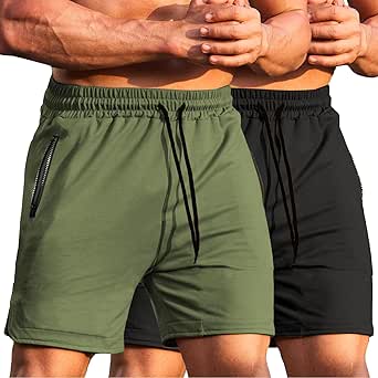 COOFANDY Men's 2 Pack Gym Workout Shorts 7 Inch