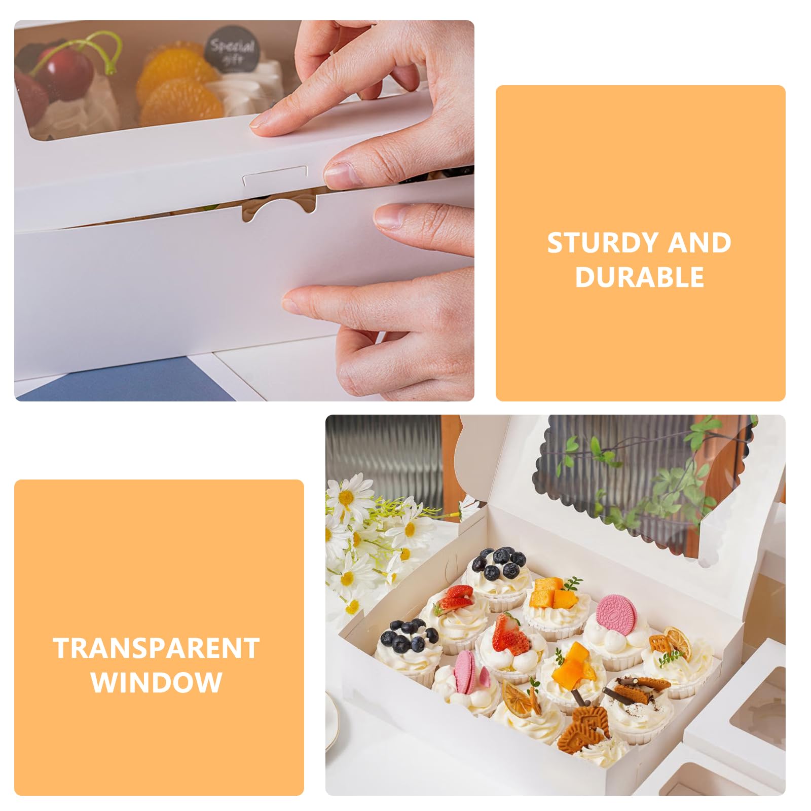 Bestel Cupcake Doosje 1 - wit met venster voor slechts € 1,00