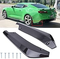 Vista 1 de Parachoques Trasero Difusor Divisor Valencia Alerón Aleta Borde Borde Ajuste Universal - Negro Brillante