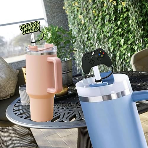 Miniatura 6 de Stanley - Cubrepopote para copa, con diseño de animales lindos, tapas de popote de 0.394 in, 0.4 pulgadas, 7 piezas, accesorios para tazas, fundas