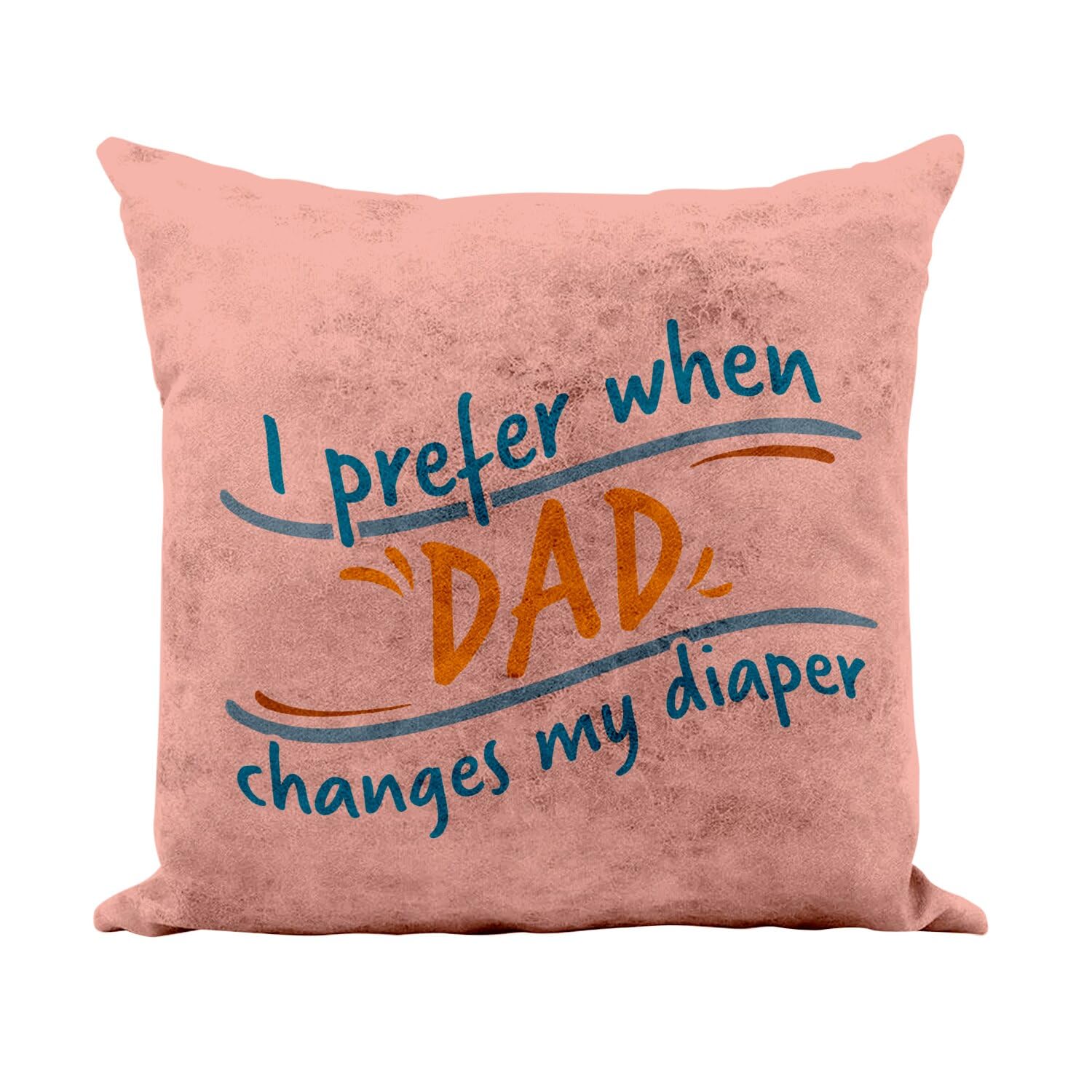 Coussin rose toucher cuir 40 x 40 cm idee cadeau naissance papa