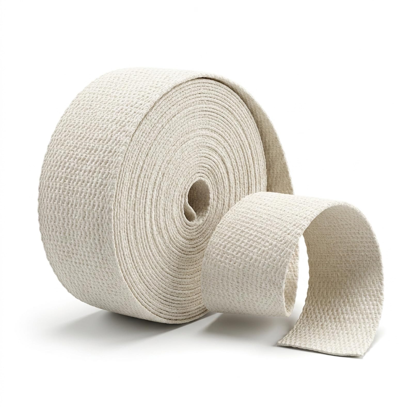 Josojoou Webbing Strap For Bags 1.5inch 5.4yard Polyester Cotton Weave Webbing Straps White Weave Tape Ribbon For Diy Arts And Crafts Outdoor Supplies Handles Cloth Belt Tote Bag Pet Collars(White) โ image 1