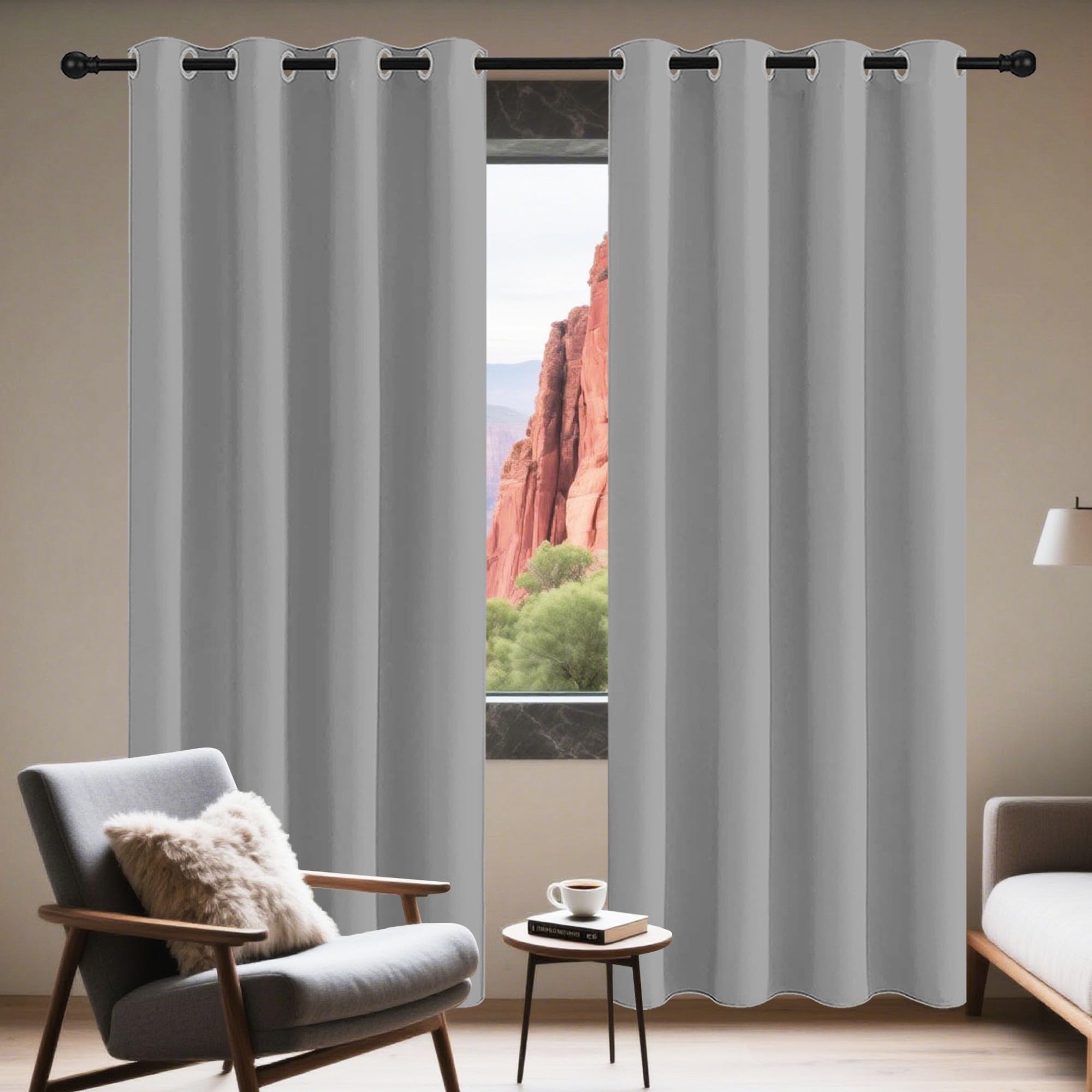 Rideaux occultants 104 x 200 cm thermiques isolants pour fenêtre de maison