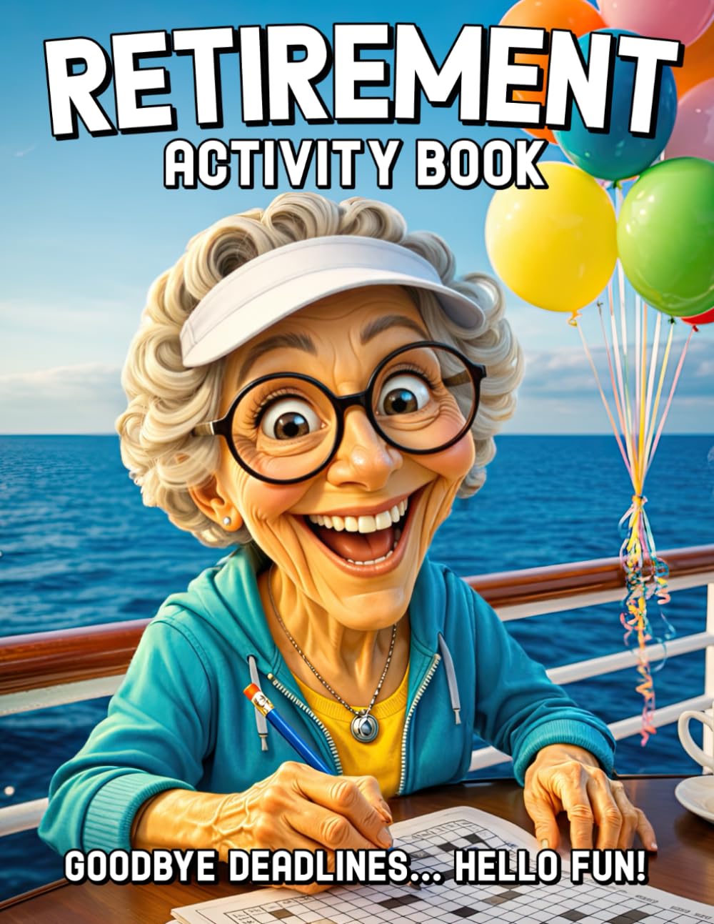 Retirement Activity Book: Funny Retirement Gag Gift for Women: Word Searches, Sudoku, Mazes & More