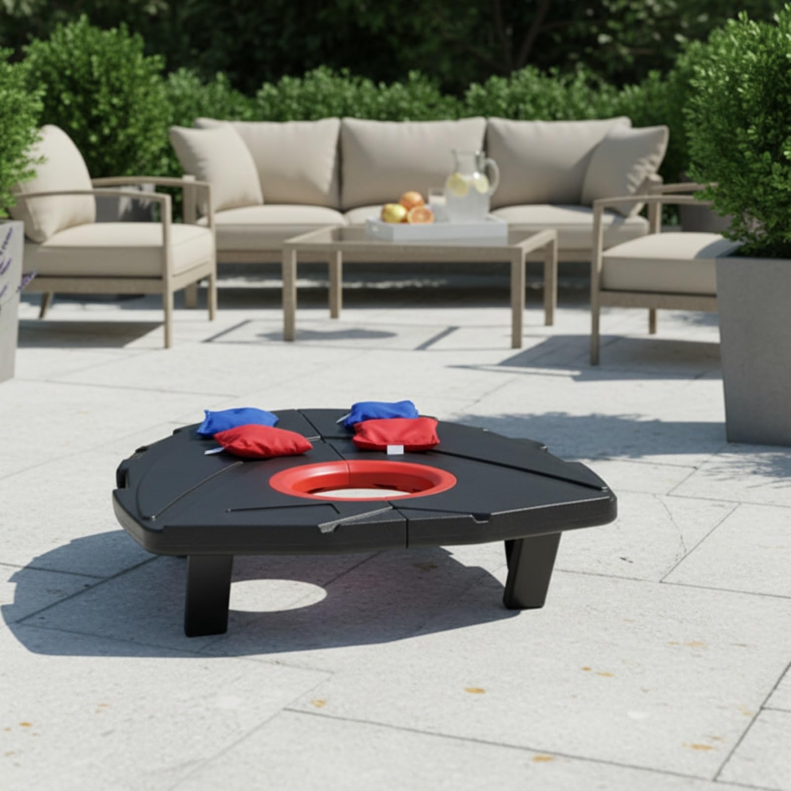Kinderspiel Wurfspiel Set Zielspiel Wurfsack Zielbrett Sandbeutel Spiel Langlebige für Wiederholtes Spiel für Training Koordination Gartenparty Wohnzimmer