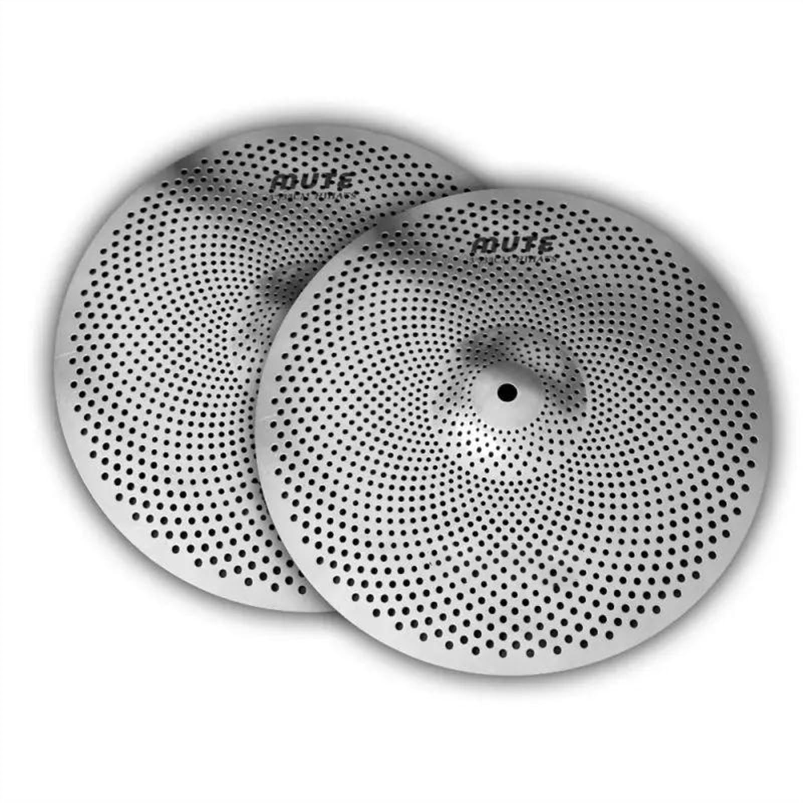 Lot de 2 cymbales silencieuses en alliage à faible volume – 13 po pour batterie – Cymbales professionnelles pour instrument à percussion – Idéal pour l'entraînement et les sessions silencieuses